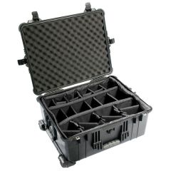 Peli 1610 Trolley Case met klittenband vakverdeling zwart